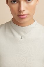 Pear Pendant Necklace in Silver - Image 2