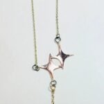 S Initial Pavé Pendant Necklace in Silver